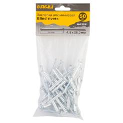 Заклепки Sigma алюминиевые Standard 4.8×28мм 50шт Фото 1