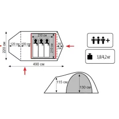 Палатка Tramp Lite Twister 3 Olive Фото 11