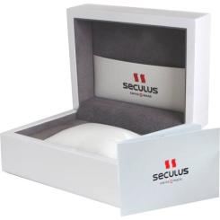 Наручные часы Seculus 4419.1.505 white ap-g, pvd, black leather Фото 1