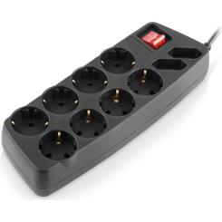 Сетевой фильтр питания REAL-EL REAL-EL RS-10 Protect, 3m, black Фото 1