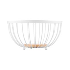 Фруктовница Ardesto Midori 25х25х13см, метал, дерево, білий Фото 2