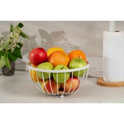 Фруктовница Ardesto Midori 25х25х13см, метал, дерево, білий Фото 5