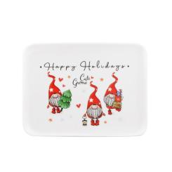 Блюдо Ardesto Christmas Gnomes, 20х15см, порцеляна, прямокутна Фото