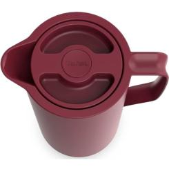 Термос Tefal Motiva, 1л, пластик, скло, бордовий Фото 1