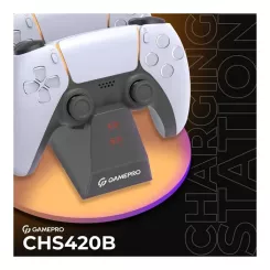 Зарядное устройство GamePro CHS420B Для геймпадів DualSense PS5 Black Фото 3