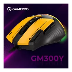 Мышка GamePro GM300Y USB Yellow/Black Фото 5