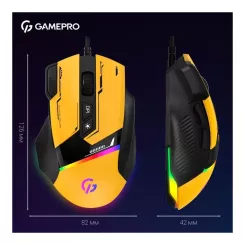 Мышка GamePro GM300Y USB Yellow/Black Фото 7