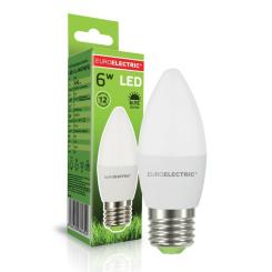 Лампочка EUROELECTRIC LED CL 6W 490Lm E27 4000K Фото 1