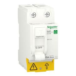 Дифференциальный автоматический выключатель Schneider Electric RESI9 2P 25A 30mA Фото