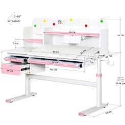 Парта Evo-kids Plus Pink Фото 2
