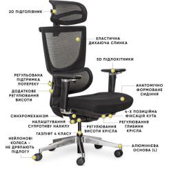 Офисное кресло Mealux S8 Air Fabric Black Фото 9