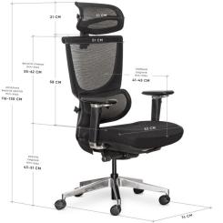 Офисное кресло Mealux S8 Air Fabric Black Фото 10