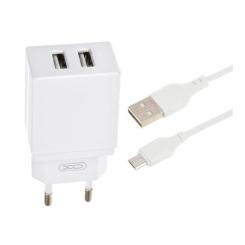 Зарядное устройство XO L75 2USB/2.4A + MicroUSB White Фото 3