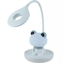 Настольная лампа Kite Froggy LED с аккумулятором, белая Фото