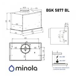 Вытяжка кухонная Minola BGK 5877 BL Фото 11