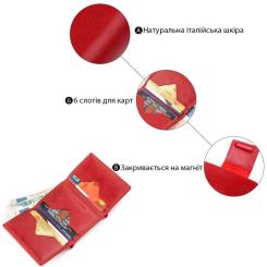 Портмоне Grande Pelle Из гладкой кожи Красное Фото 3