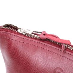 Косметичка Grande Pelle Кожаная Бордовая Фото 2