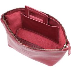 Косметичка Grande Pelle Кожаная Бордовая Фото 4