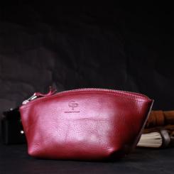 Косметичка Grande Pelle Кожаная Бордовая Фото 6