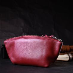 Косметичка Grande Pelle Кожаная Бордовая Фото 7