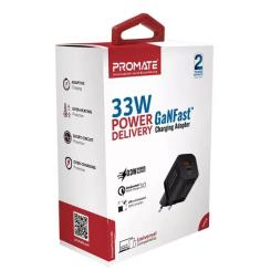 Зарядное устройство Promate 33W USB-C + USB-A Фото 1