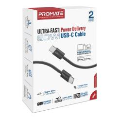Дата кабель Promate USB-C to USB-C 1.2m Фото 1