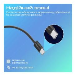 Дата кабель Promate USB-C to USB-C 1.2m Фото 5