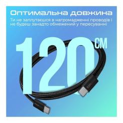 Дата кабель Promate USB-C to USB-C 1.2m Фото 6