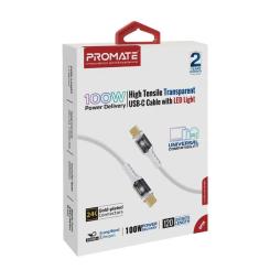 Дата кабель Promate USB-C to USB-C 2.0m Фото 1
