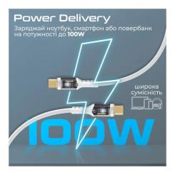 Дата кабель Promate USB-C to USB-C 2.0m Фото 2