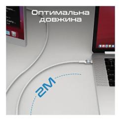 Дата кабель Promate USB-C to USB-C 2.0m Фото 6