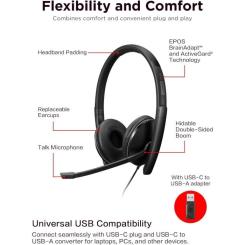 Наушники Lenovo Wired ANC Headset Gen 2 (Teams) Black Фото 1