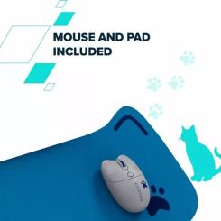 Комплект Canyon HSET-W6 Kitty Edition Wireless UA Blue Фото 6