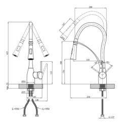 Смеситель Kroner Ersel-SCH03393BLK Фото 8