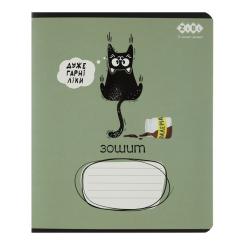 Тетрадь ZiBi CRAZY CAT 48 листов, клетка оливковый Фото