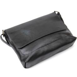 Сумка Grande Pelle Кожаная мужская Черная Фото 1