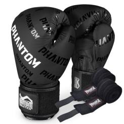 Боксерские перчатки Phantom APEX Velcro Black 12 унцій Фото