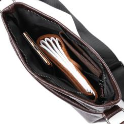 Сумка Shvigel Кожаная через плечо Коричневая Фото 6