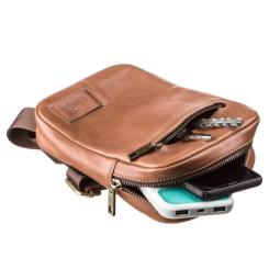 Сумка Shvigel Чоловіча шкіряна Руда Фото 4