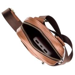 Сумка Shvigel Чоловіча шкіряна Руда Фото 5