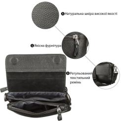 Сумка Shvigel Мужская кожаная Черная Фото 3