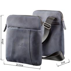 Сумка Shvigel Из винтажной кожи Синяя Фото 2