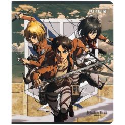 Тетрадь Kite Attack on Titan, 24 листа, клетка Фото 2