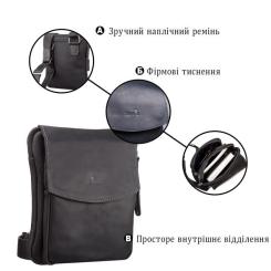 Сумка Shvigel Кожаная Черная Фото 3