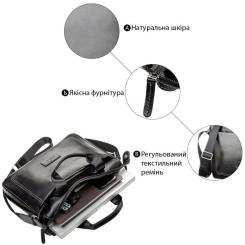 Сумка Shvigel Кожаная Черная Фото 3