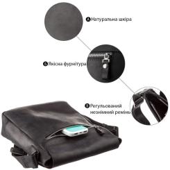 Сумка Shvigel Винтажная кожаная Черная Фото 3