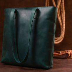 Сумка Shvigel Кожаная винтажная Зеленая Фото 8