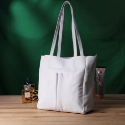 Сумка Shvigel Шоппер из натуральной кожи Белая Фото 9