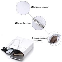 Сумка Shvigel Шоппер из натуральной кожи Белая Фото 3