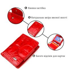 Кошелек Canpellini Из натуральной кожи Красный Фото 3